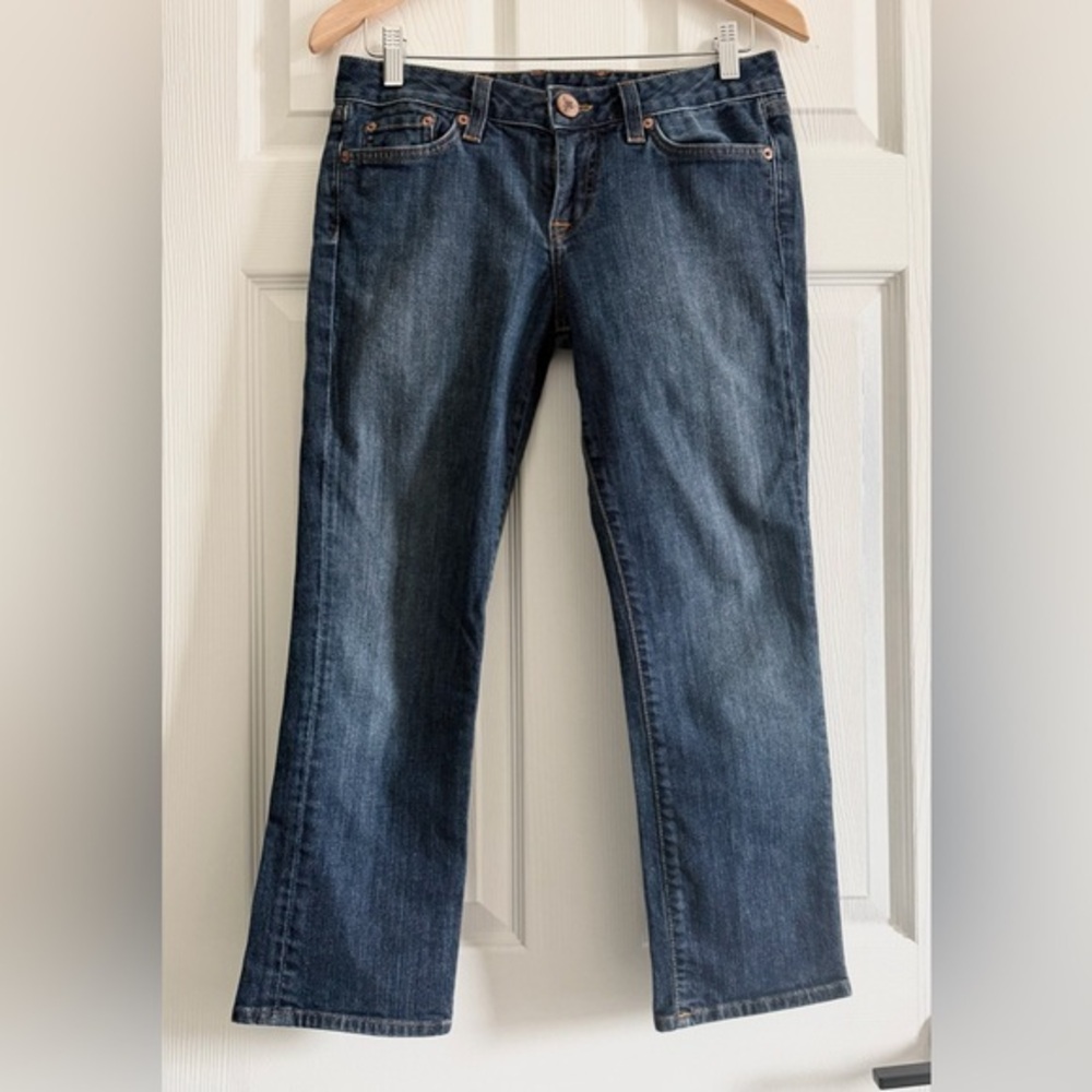 Lucky Brand Dark Blue Straight Leg  Cropped Jeans